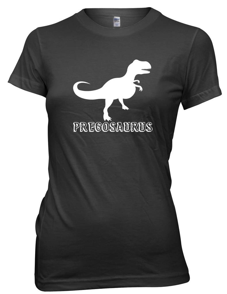 Pregosaurus Pregnant Funny Womens Ladies T-Shirt