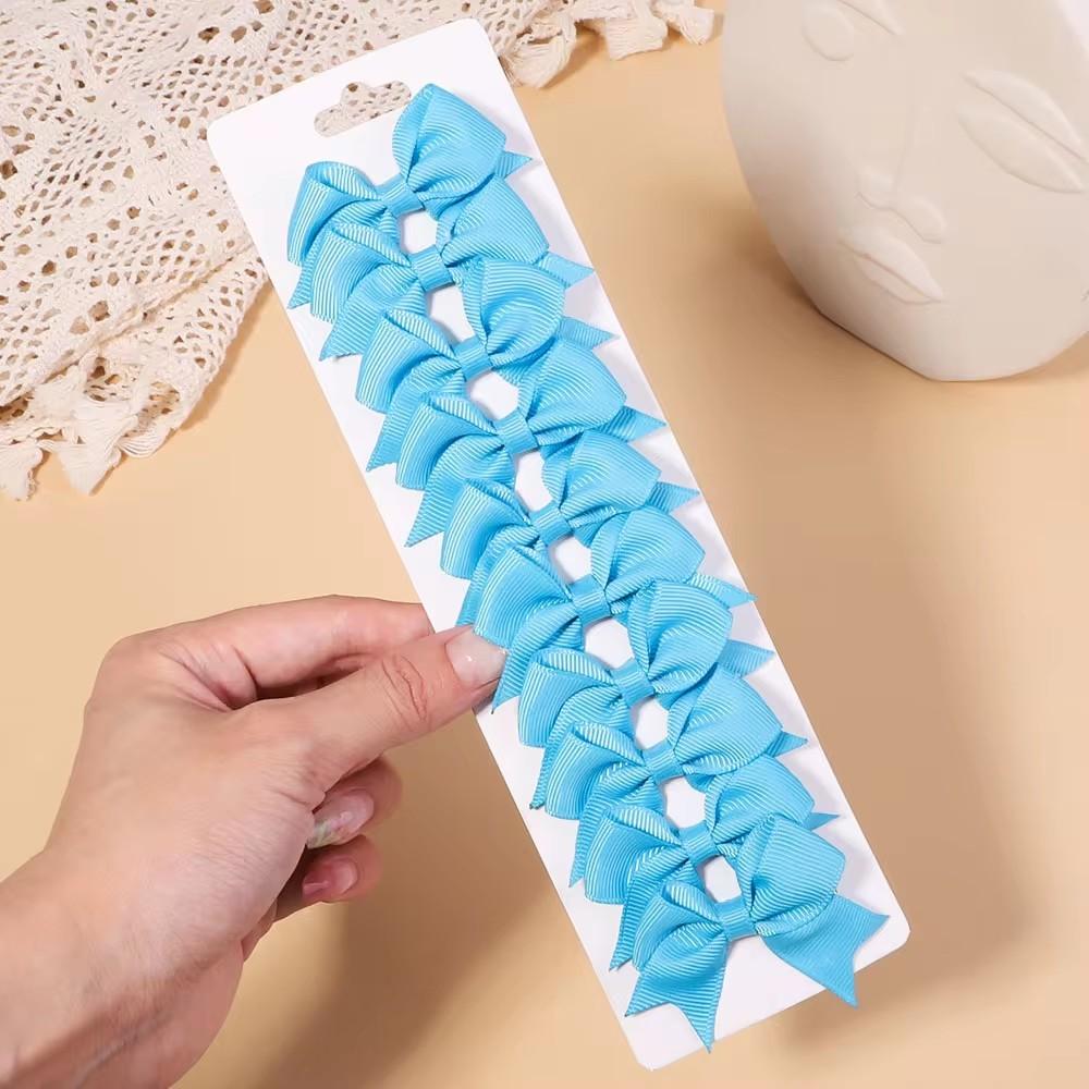10 Stück/Los Kinder Einfarbiges Band Baby Schleifen Haarspangen für Babymädchen Handgemachte Schleife Haarnadel MiNi Haarspangen Haarschmuck