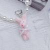Key Holder for Students Heart Rabbit Keyring Phone Lanyard Mobile Phone Strap