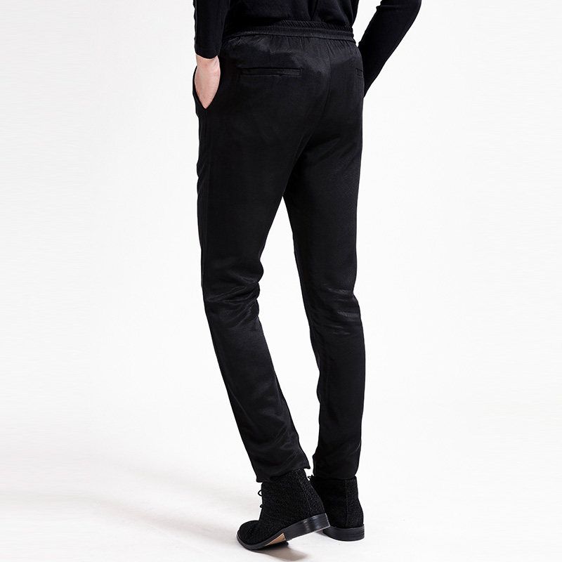 Menseye Menseye Elastic Straight Tied Pants