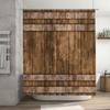 Vintage Rustic Waterproof Shower Curtain Natural Wood Texture Print Fabric Bath Liner Perfect Decoration For Your Bathroom (Size