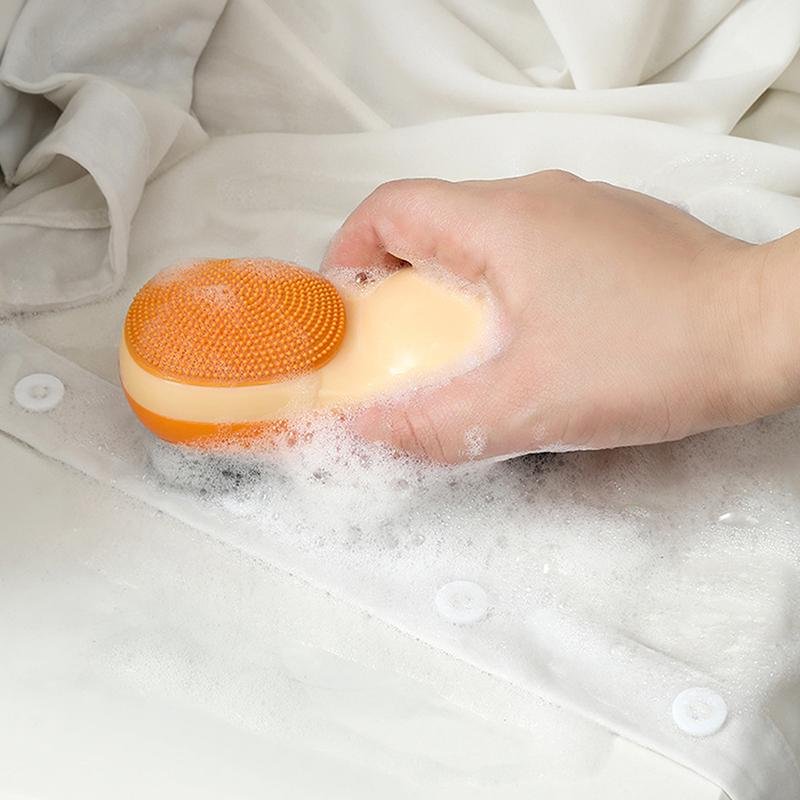 Creative Color Contrast Washing Brush Double-Sided Bristles Multi-Functional Soft Rubber Underwear Cleaning Brush
