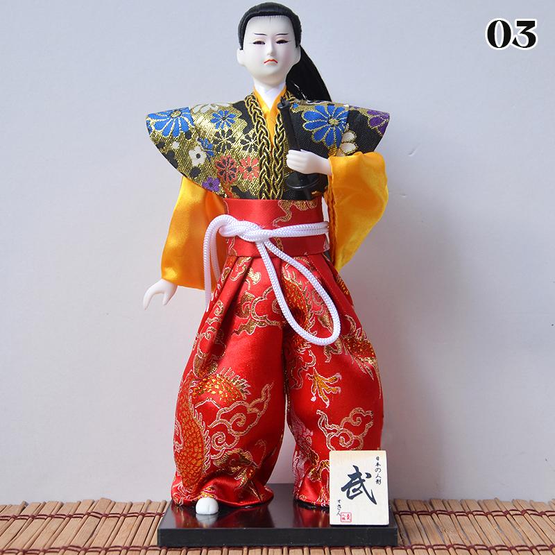Japanese Samurai Ninja Figurines Dolls With Kimono Traditional Ninja Ornaments Home Decor Collection Arts Craft Gifts