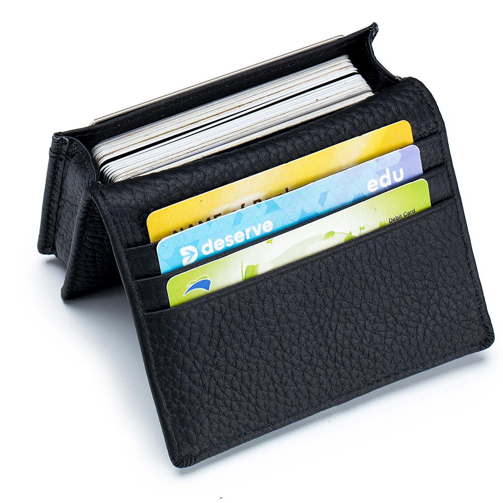 Borsa per biglietti da visita multifunzione, casual, primo strato, borsa da trasporto per mucca, porta biglietti da visita, porta monete creativo per uomo