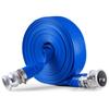 Backwash Hose, 51 Mm(2 In) X 30.5 M(100 Ft), Blue High Quality PVC Hose, with Clamps, Camlock, Aluminum Fittings, Fit Various Pumps