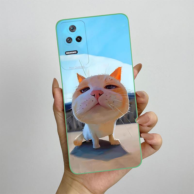 For Xiaomi Poco F4 Phone Case POCOF4 5G Silicone Soft TPU Protective Back Cover Casing Painted Printing Shockproof Shell
