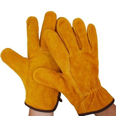 1 paar Anti-Hitze Arbeit Sicherheit Handschuh Kuh Leder Schweißer Handschuhe Langlebig Schweißen