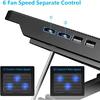 LIANGSTAR Laptop Cooling Pad, Laptop Cooler with 6 Quiet Fans for 12-17 Inch Notebook Gaming Fan Stable Stand, 7 Height & Wind Speed Adjustable, 2