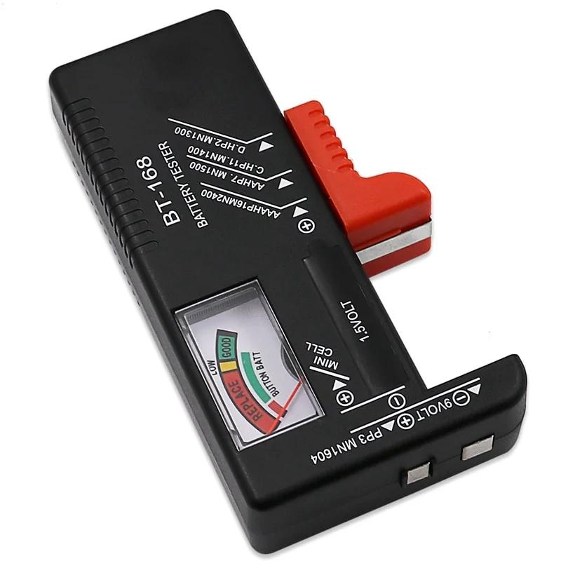 BT-168 AA/AAA/C/D/9V/1.5V Batteries Universal Button Cell Battery Colour Coded Meter Indicate Volt Tester Checker BT168 Power