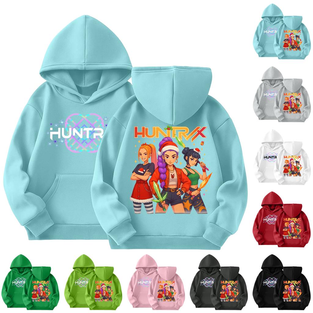 Children's Long-sleeved Loose Pullover Letter-printed Hooded Sweatshirt