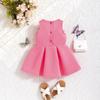 Children's Princess Dress Summer Girls Sweet Sleeveless Oversized Floral Ruffled Dress