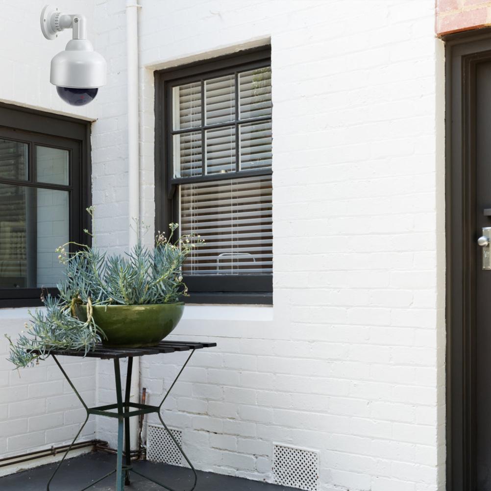 Dummy Security Camera Battery Operated Fake Camera Waterproof Rotatable Fake Security Camera