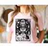 The Spiritual Bitch Tarot Card Sweatshirt Funny Tarot Card Graphic Print T-shirt Men Women Loose Casual Oversized Top Streetwear Summer New Tee