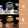 Saturn Crystal Globe Lamp | Engraved Crystal Ball Night Light with Wooden Base | USB LED Table Lamp for Bedroom, Office, Home Decor & Gift Purpose