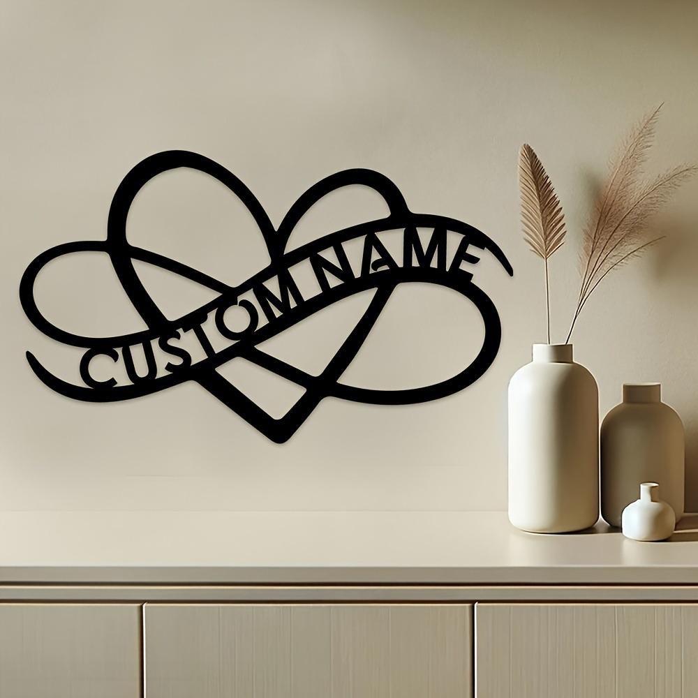 Antique Metal Heart Wall Decor Detachable Love Sign for Kitchen Living Room Valentine