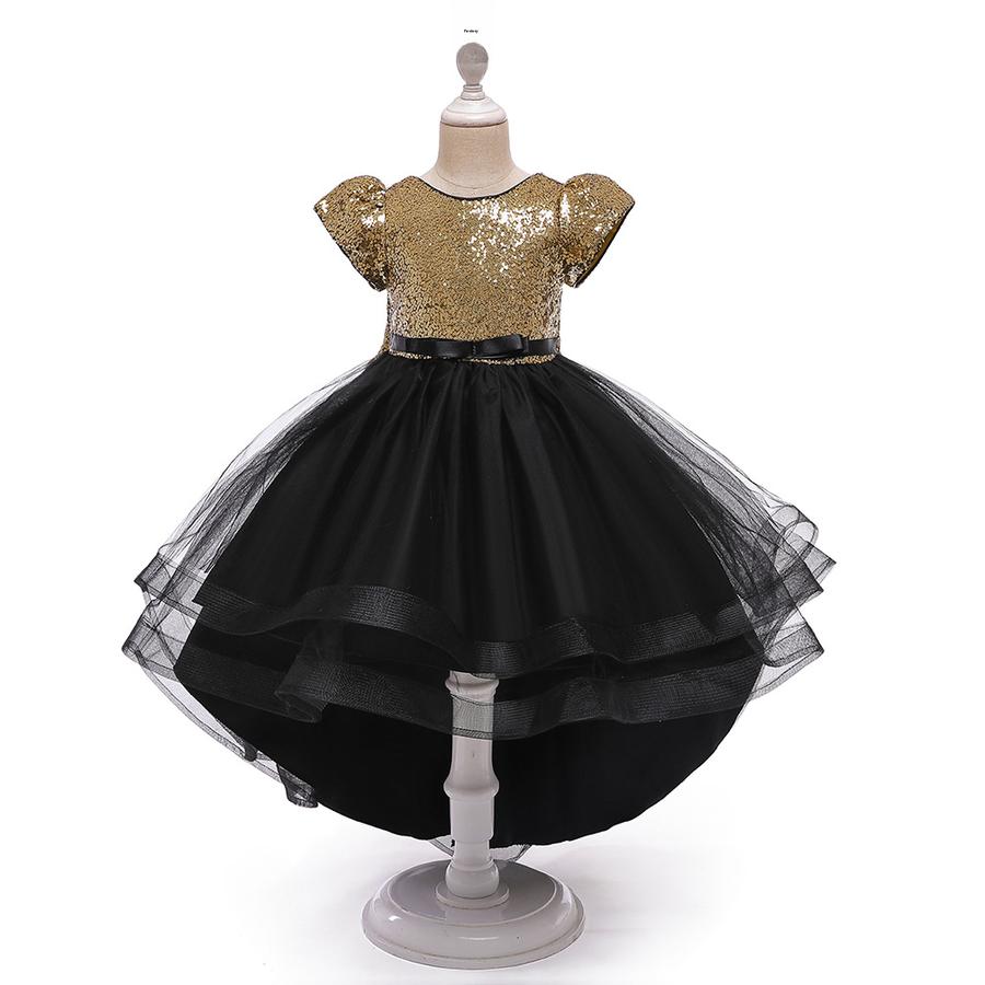 Girls' Princess Dress Sparkle Mesh Puff Dress Children's Stage Performance Outfit
