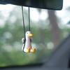 New Cute Duck Car Pendant Dangqiu Car Rearview Mirror Pendant Pendant Car Interior Accessories Women Perfume Handmade Duck