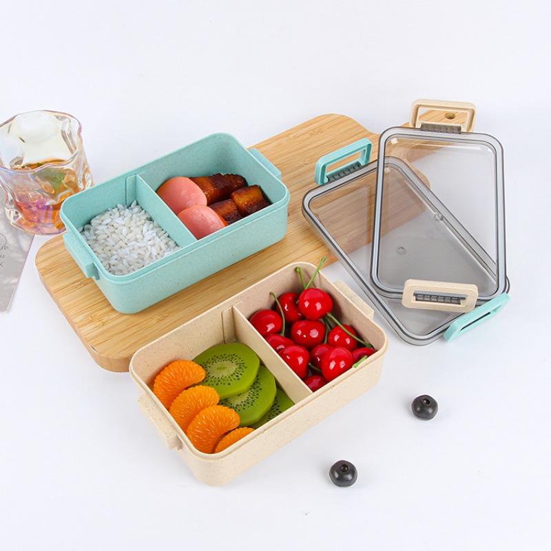 Wheat Straw Tableware, Lunch Boxes, Compartmentalized Preservation Boxes, Bento Boxes, Portable Lunch Boxes, Student Lunch Boxes