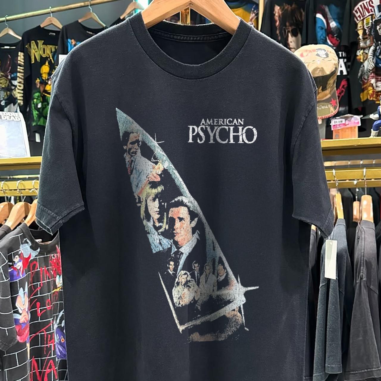 Y2K American Psycho Promo T-Shirt Black XXL 4XL