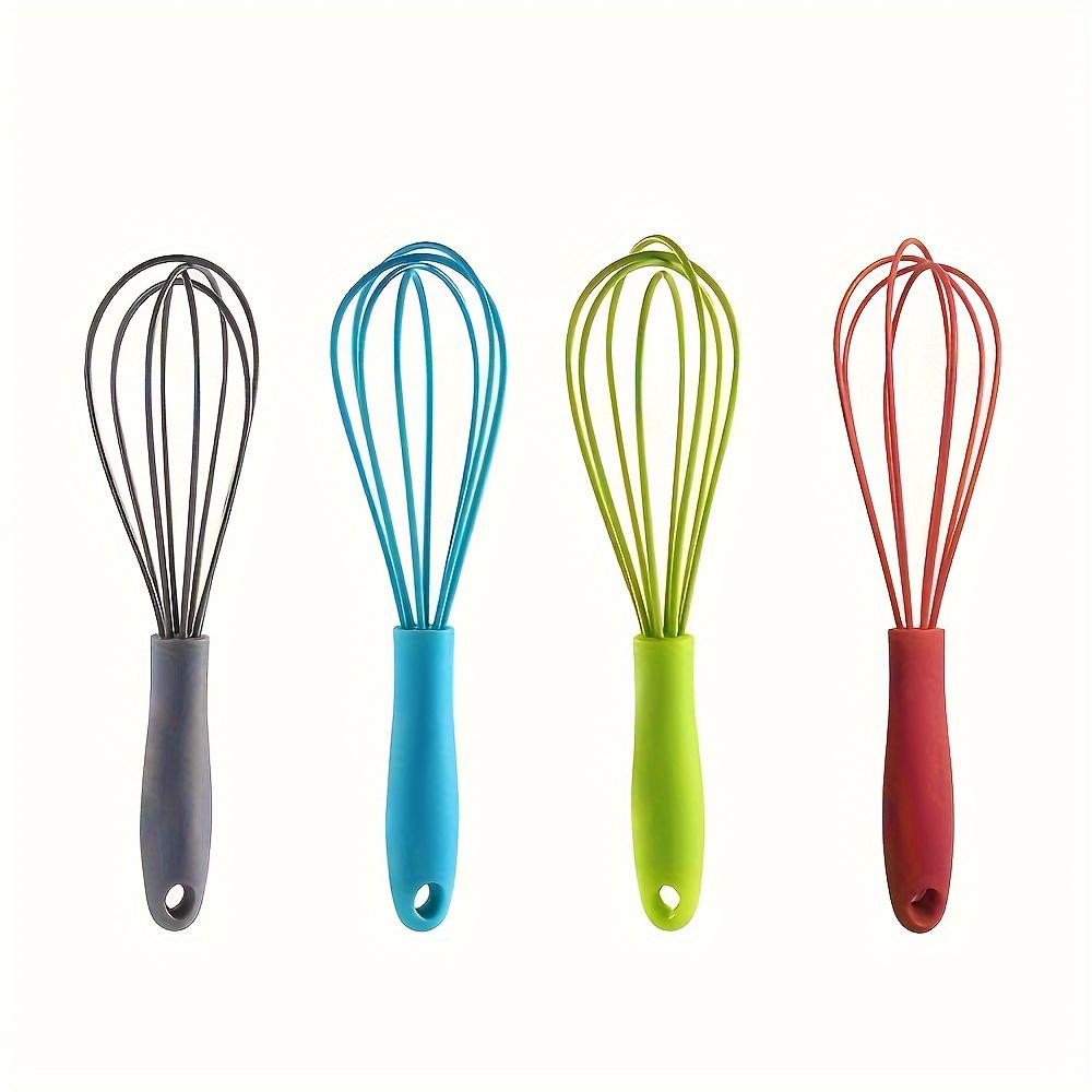 Mini metlička ABS rukojeť, nepřilnavá ergonomická rukojeť, žáruvzdorné silikonové kuchyňské metličky pro míchání, šlehání, šlehání, vaření a pečení