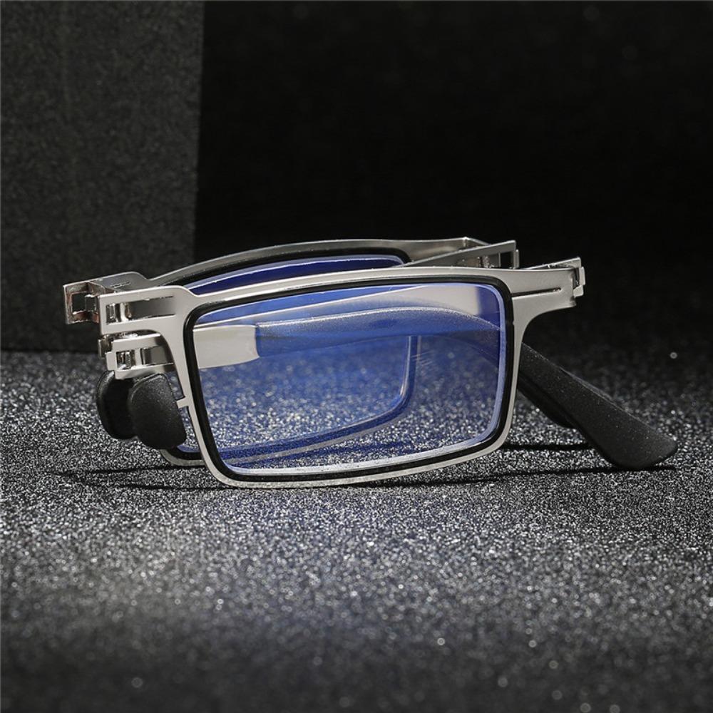 Portable Reading Glasses Hd Folding Middle-aged And Elderly Reading Glasses For Men And Women Imitation Retro Ultra-light