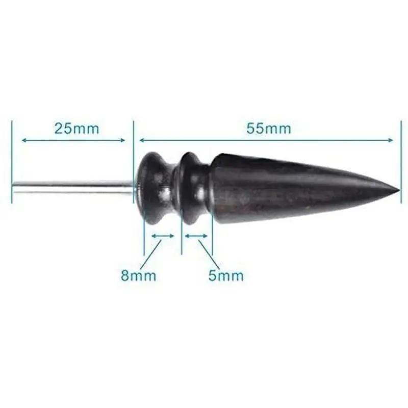 2pcs/set Pointed Tip Leather Burnishing Tool Leather Edge Burnisher Leather Slicker Tool Set Burnishing Wheel of Supplies