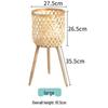 Nordic Style Bamboo Woven Plant Basket - Rattan Balcony Pothos Stand