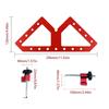 Aluminum Alloy WType Auxiliary Fixture Table Skirt Clamping Square Woodworking Right Angle Clamp Clamping Fixing Clamp