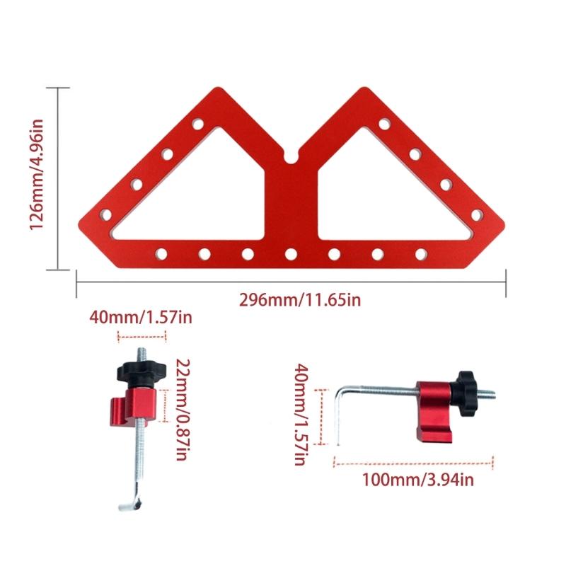 Aluminum Alloy WType Auxiliary Fixture Table Skirt Clamping Square Woodworking Right Angle Clamp Clamping Fixing Clamp