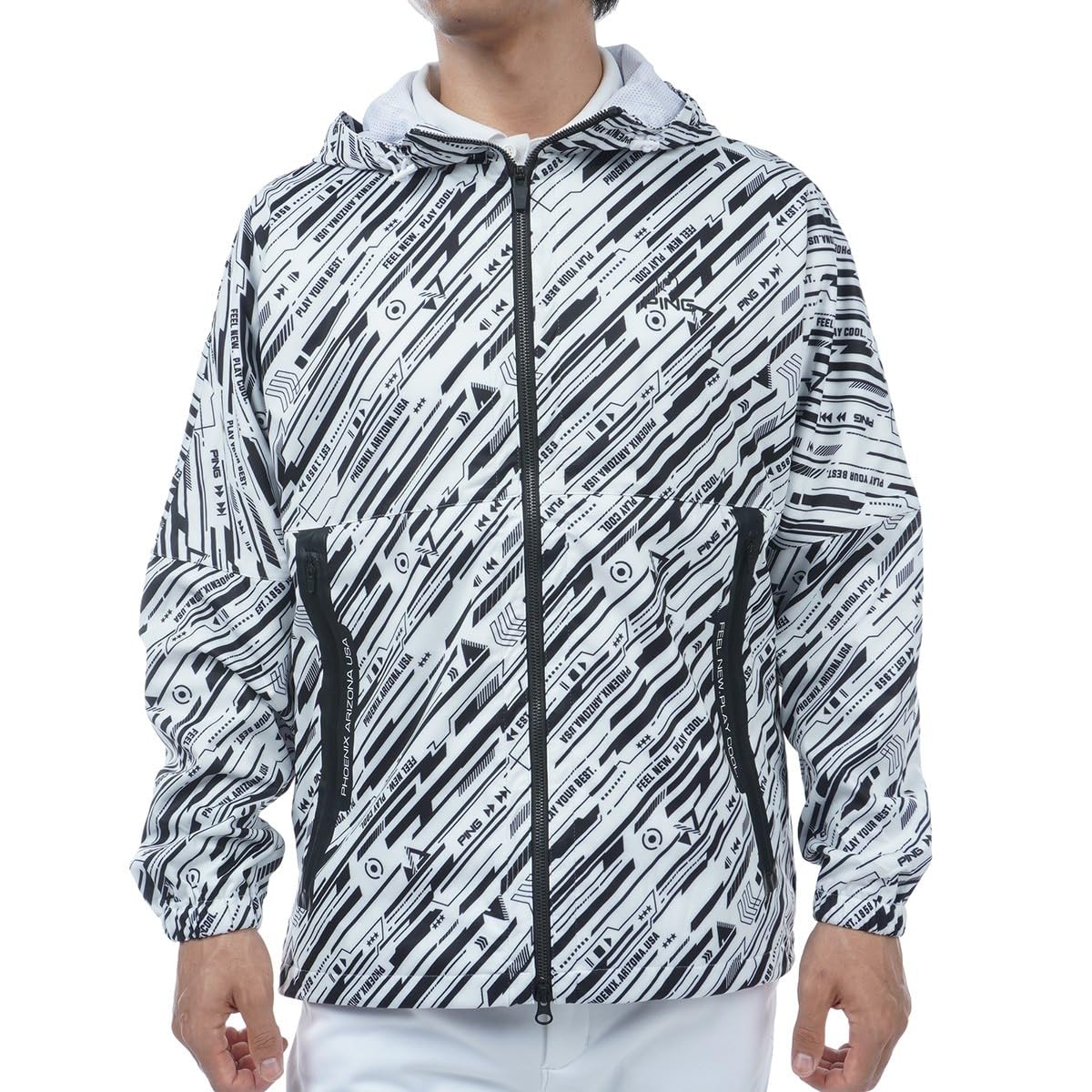 

Блузон Player 360 Golf S [Pin Apparel] Мужской водоотталкивающий на молнии (Аудиопаттерн, Растянуть) / / 621-3220801 030_Белый