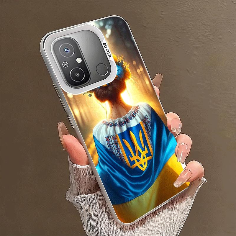 Blau Gelbes Ukrainisches Mädchen Stoßfeste Handyhülle für Xiaomi Poco X7 X6 X5 X3 Pro F7 Ultra M8 Redmi 15C 15 14C 13C 12C 10C 13 12