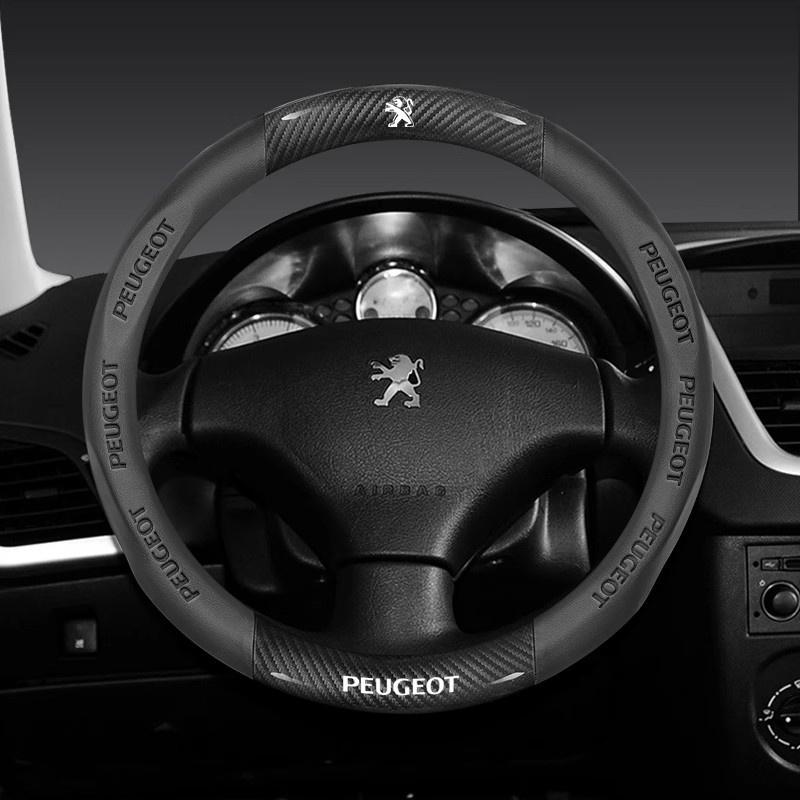 Peugeot GT-Line 206 207 208 307 308 406 407 408 508 607 2008 3008 4008 5008 RCZ Rifter GT İçin Deri Araba Direksiyon Simidi Kılıfı