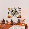 Halloween Wall Stickers, Self Adhesive Vinyl Decals, Waterproof Removable Wall Decals for Halloween Party Home Store Wall Decor