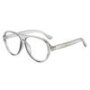 Two circles of new men's and women's plain face flat light toad glasses T-word anti-blue personalized glasses T-