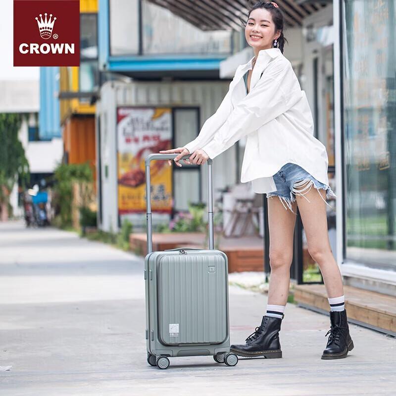 CROWN 20-Inch Aluminum Frame Carry-On Luggage