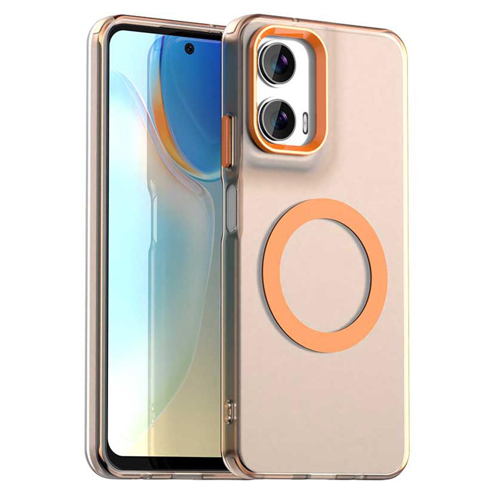 

Candy Series For Motorola Moto G35 5G Magnetic Case PC+TPU+PET Anti-Drop Phone Cover B