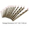 15pcs HSS Gold Cobalt Jobber Drill Bit Set with Straight Shank Twist Drill Bit Power Tools for Masonry Block Brick and Stone