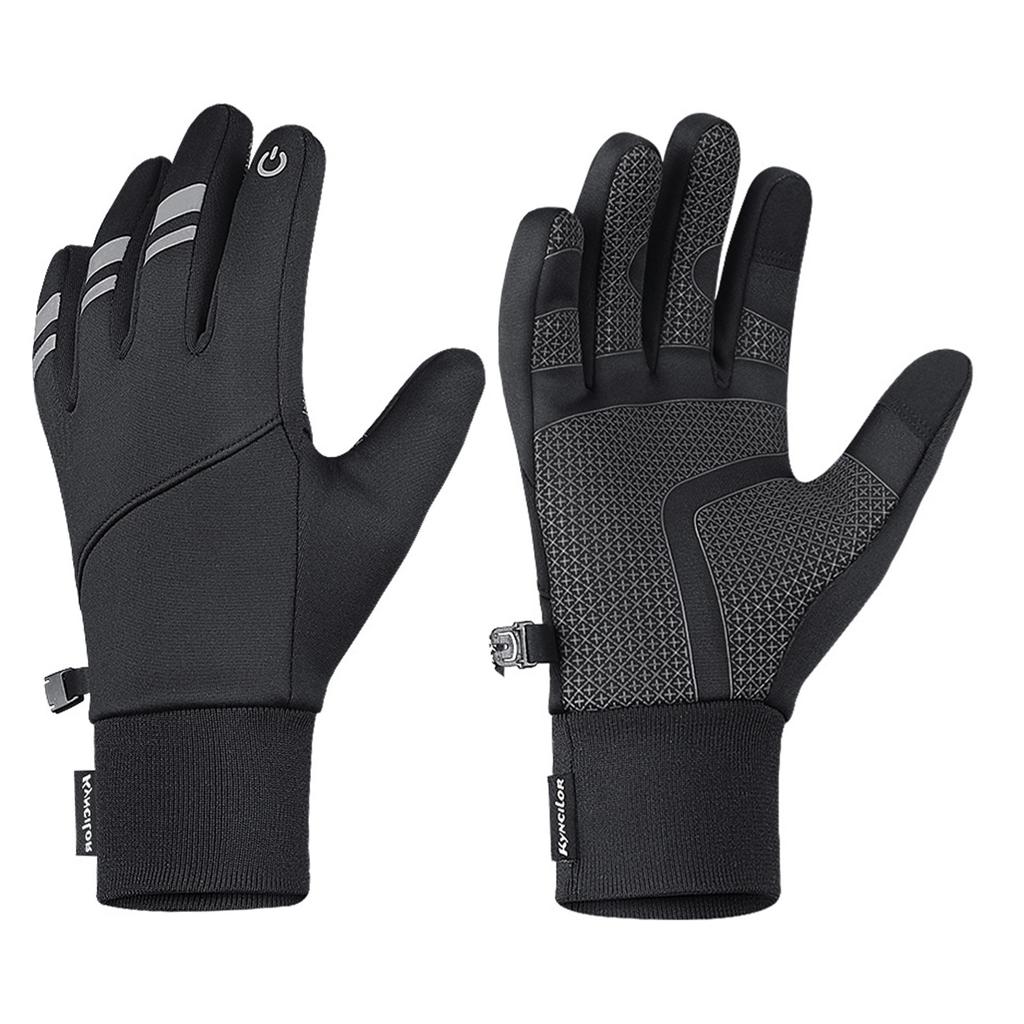 Winter Warm Cycling Gloves Touch Screen Waterproof Windproof Reflective Ski Riding Gloves