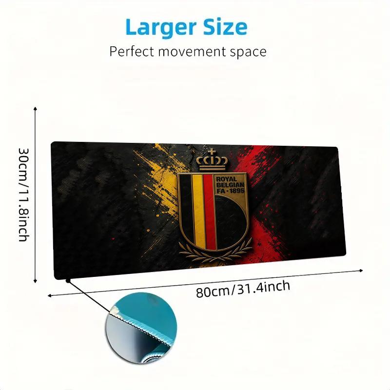 Belgium National Football Team Print  Cushion Non-slip Laptop Tablet Big Mousepad XXL Mat Mini PC Playmat With Lock edge