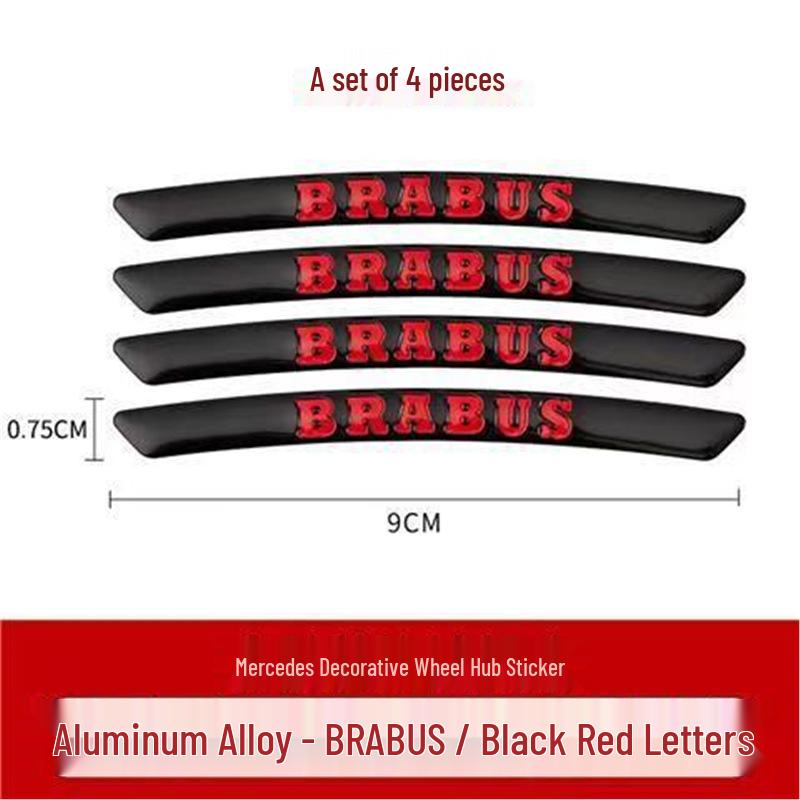 4MATIC AMG Brabus Emblem Sticker for Mercedes Wheel Rim Hub Decoration