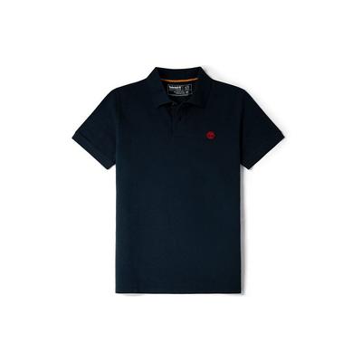 Einzelperlen Kurzarm Slim Fit Poloshirt Herren Poloshirts Tief-Saphirblau A2EPM-433