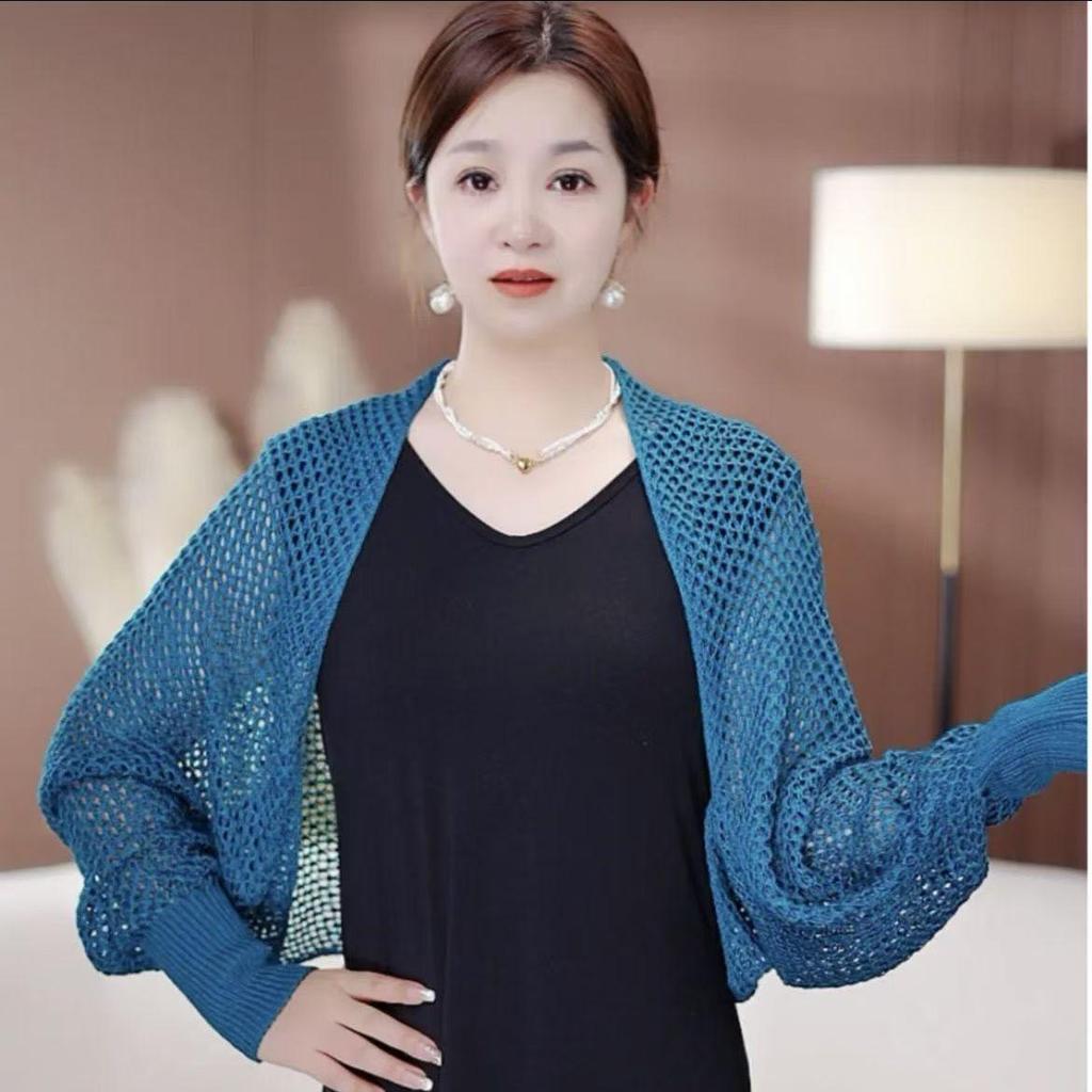 Ice Silk Long Sleeve Shawl: Versatile Fashion for Summer and Autumn