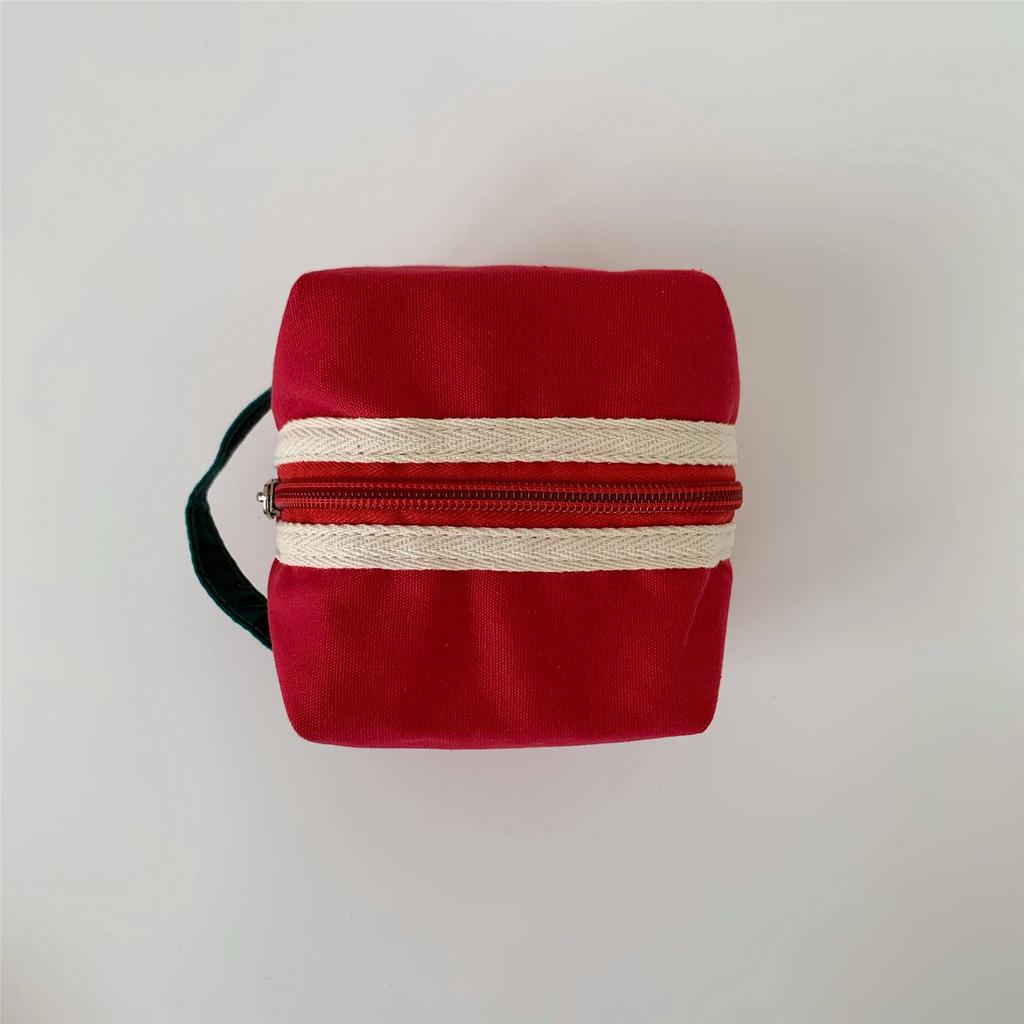 Fashion Canvas Cosmetic Bag Travel Makeup Bag Small Coin Purses Ladies Earphone Coin Key Organizer Case Portable Zipper Pouch