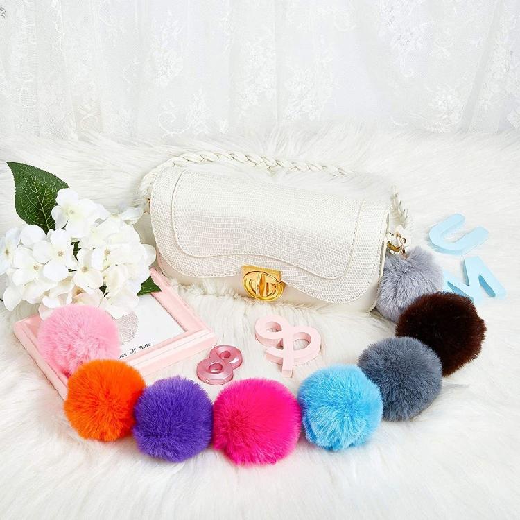 Fashion Women Pendant Keyring Pompom for Key Chain Bag Handbag Purse Charms Gift