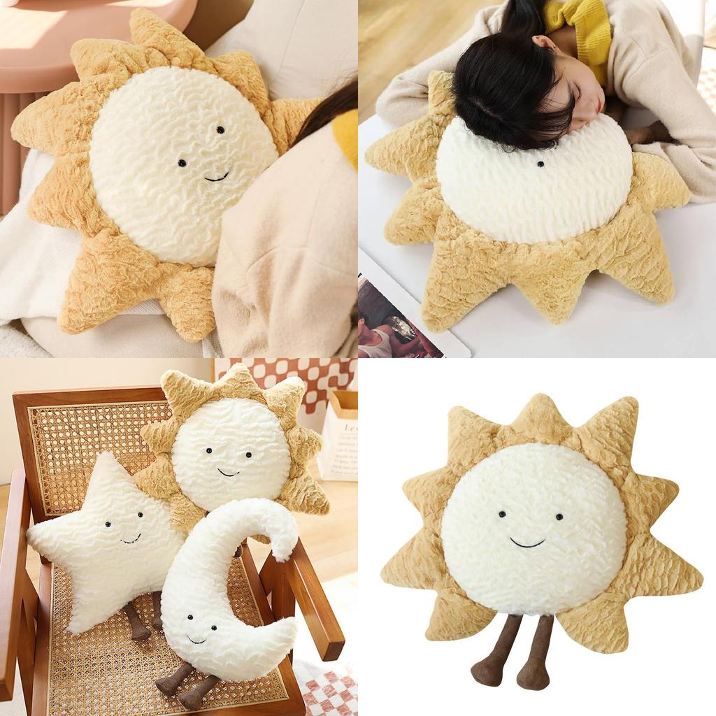 Adorable New Ins Style Plush Moon Sun And Star Pillow For Office And Naps 40cm And 60cm Soft Supportive Comfort
