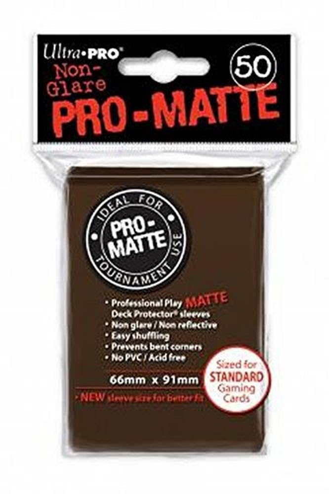

Стандартный размер Pro Matte deck Protector жесткий чехол 50 шт x 66 [Коричневый] неглянцевый [91 мм]
