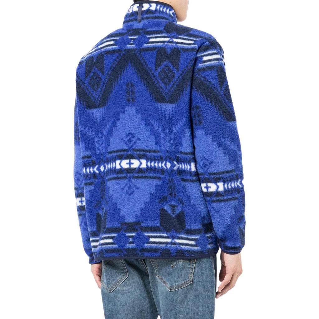 Polo Ralph Lauren Geometric Pattern Jacquard Button Fleece Sweatshirt Men Sweatshirt Blue 710853348-001