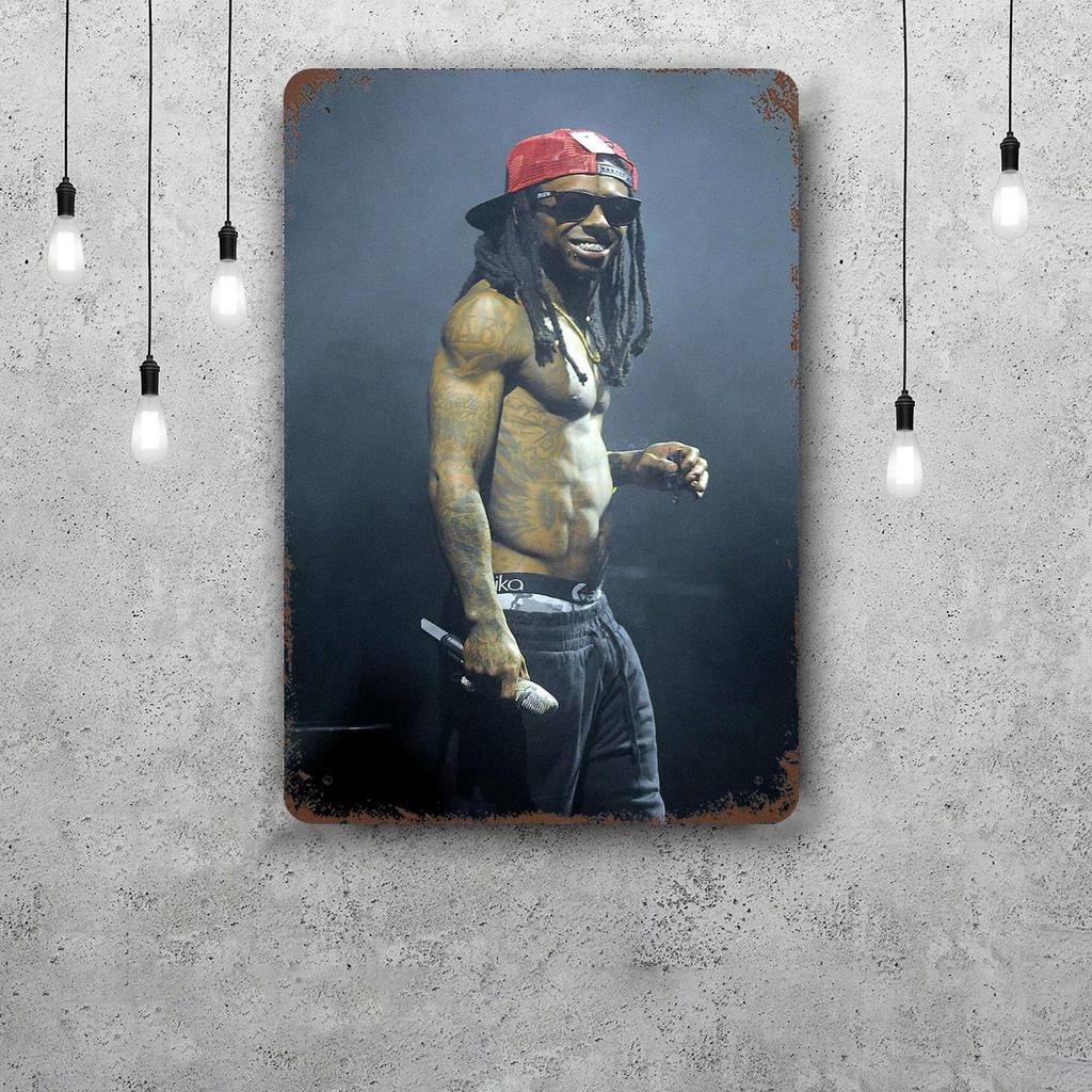 Lil Wayne Vintage Metal Tin Signs Posters Decor Retro Metal Plaque Wall Art Decor for Garage Bar