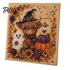 Handmade Halloween Party Supplies Ghost Faux Pearl Art DIY Kit, Spooky 3D Bead Cool Pattern Kits Painting Crafts, Gothic Wall for Adults Beginners