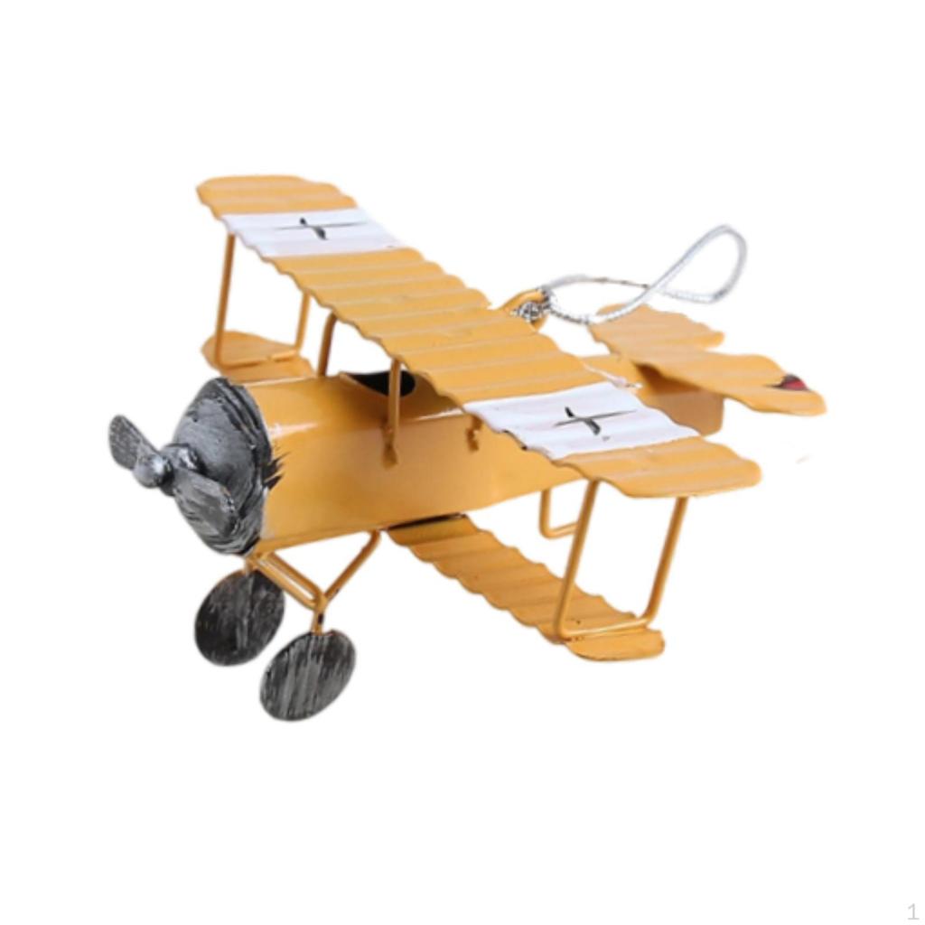 Iron Aircraft Model Ornament Collection Metal Airplane Decoration for Christmas